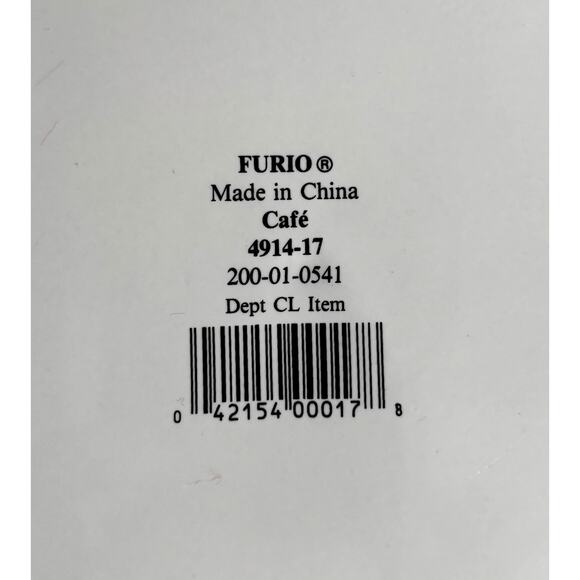 Furio Cafe Paris 4914-17 Ceramic Serving Plate Platter 1994 Vintage Collectible - Picture 5 of 8